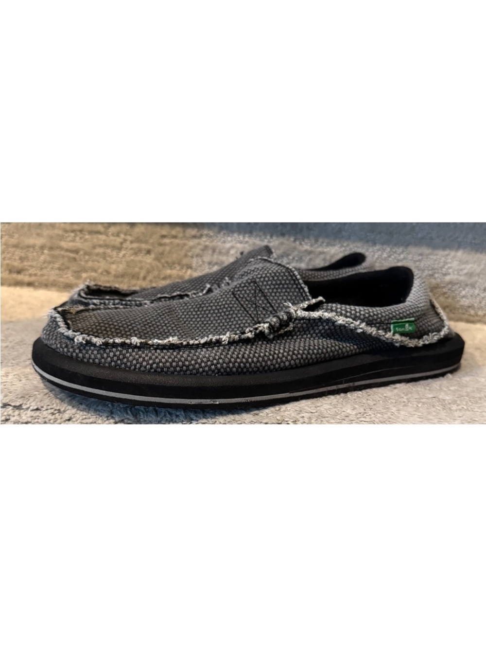 Sanuk Men’s Gray Slip-On Casual Canvas Shoes